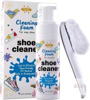 New Bycolili Shoe Stain Remover with Brush, Waterless, Safe and Effective for All Shoe Types, Fast Foaming Cleaning, Water-Based Formula, Won't Damage Shoes, 200ml