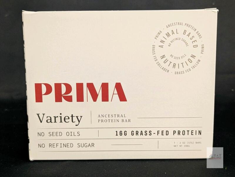 [bb 2027] New PRIMA ANCESTRAL PROTEIN BAR Grass Fed Protein Bars, 7 ...