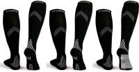 New Size S/M Unisex ARAFITS Compression Socks, 15-20mmHg Graduated Support, Lycra for Comfort & Durability, Reflective Strips for Night Safety, Ideal for Sports, Running, Travel & Daily Use, Black