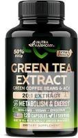 [exp 04/2027] New Green Tea Extract - 50% EGCG, Extra Strength 20:1 Extract - Natural Green Tea Supplement + Green Coffee Beans & Apple Cider Vinegar - Energy & Metabolism Support - for Men & Women - Vegan 120 Capsules