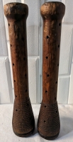 2 Vintage Wooden Loom Bobbins