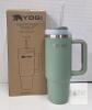 New YOGI Aqua Voyager Tumbler 30 oz, Sage Green, PureTaste Ceramic Lining, 3-Way Lid, Straw, BPA Free - 2