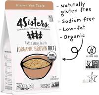 [bb 05/2026] New 4Sisters - Organic Long Grain Brown Rice - Grown in USA - Sustainably Grown - Women Owned - Farm to Table - 2lb