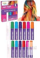 2 New Packs of 6 Bright Seee HAIR CHALK : Temporary Hair Colours, Non-Toxic, Washes Out With Shampoo