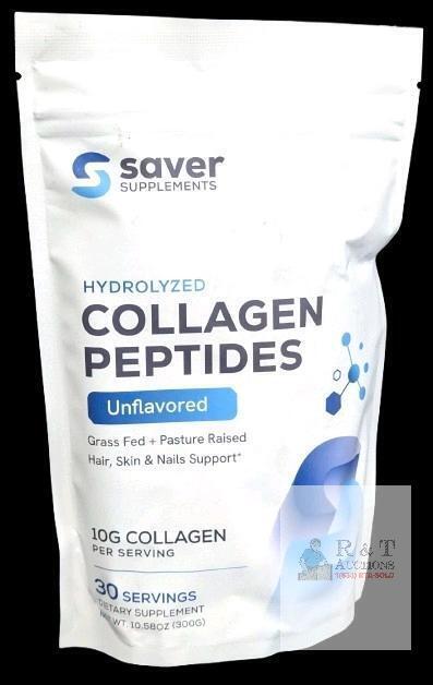 [bb 7/13/2027] New Saver Supplements Hydrolyzed COLLAGEN PEPTIDES, Unflavored, 30 Servings, 300g