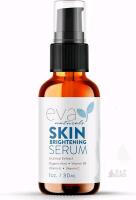NEW Eva Naturals Skin Brightening Serum &ndash; Dark Spot Corrector for Face & Body with Licorice Extract, Vitamin C, Peptides & CoQ10 &ndash; Targets Uneven Tone, Sun Spots & Age Spots - 1 Fl Oz