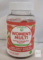 LUNAKAI Women&rsquo;s Multi Strawberry Gummies, 16 Nutrients, 30 Servings, Exp 2027,