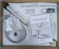 JINUBA 62-Inch Ceiling Fan with Light, 8 Blades, Remote & App Control, White Finish