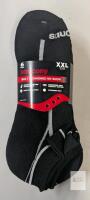 Saucony Bolt Cushioned No Show Socks, Men's XXL (15-17), 6-Pack, Black