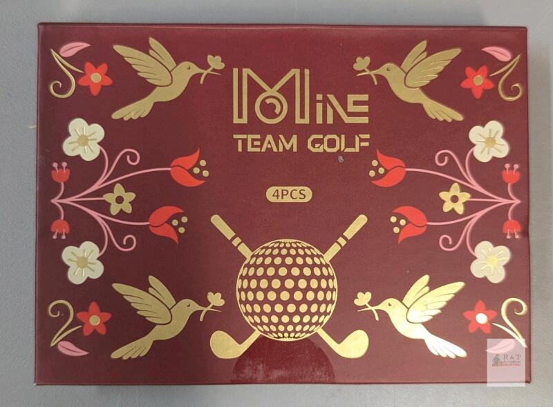 MiNE Team Golf Flower and Bird Tee 4-Pack, Rose Gold, 2.75" Plastic Decorative Golf Tees
