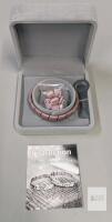 Italian Charm Bracelet Pink Tone Set, Stainless Steel, Extra Charms, Original Box & Tool Included
