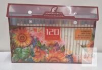 MAIKEDEPOT 120 Color Watercolor Brush Pen Set, Water-Based, Brush Tip, Case, Non-Toxic