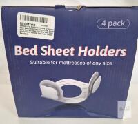 Vokolesd Bed Sheet Holders 4-Pack, Universal Fit Corner Clips, White, Heavy Duty ABS, B0FQJM3YXR