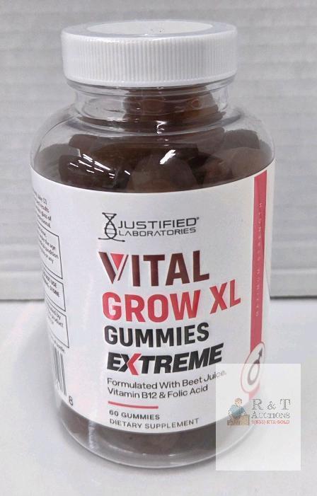 Vital Grow XL Gummies Extreme by Justified Laboratories, 60ct, Exp 05/2026, Lot# 060524, Men&rsquo;s Formula