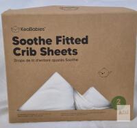 KeaBabies Soothe Fitted Crib Sheets, Organic Cotton, Soft White, 2 Pack, Fits 28"x52" Crib Mattresses