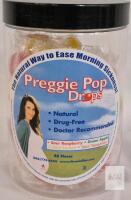 Preggie Pop Drops 48-Count Morning Sickness Relief, Sour Fruit Flavors, Three Lollies, Expires 2027