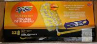 Swiffer Heavy Duty Duster Kit - 1 Extendable Handle, 12 Refills, 3 Ft Reach, Commercial Pack