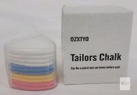 OZXTYO 10-Piece Triangle Tailor&rsquo;s Chalk Set &ndash; Multi-Color, Plastic Case, X002ZIV7TJ