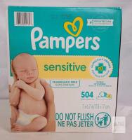 Pampers Sensitive Fragrance-Free Baby Wipes, 504 Count, Hypoallergenic, Clinically Proven