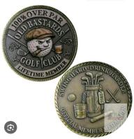 Old Bastards Golf Club Lifetime Member Challenge Coin, Official Medallion, 1.75" OBGC