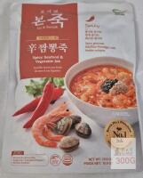 Joy & Bonjuk Spicy Seafood & Vegetable Juk 300g Korean Rice Porridge Ready-to-Eat, Exp 2026