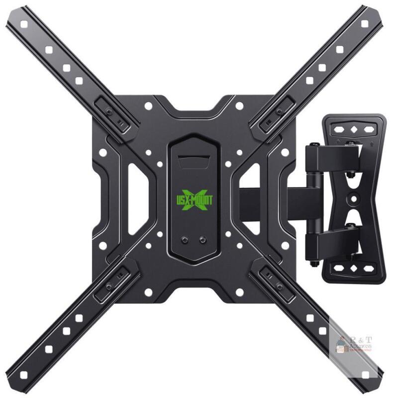 USX-MOUNT XMM006 Full-Motion TV Wall Mount for 26-55&rdquo; TVs, 77 lbs Cap, VESA 400x400, &plusmn;15&deg; Tilt, &plusmn;90&deg; Swivel