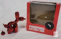 Red Pooping Balloon Dog Desk Sculpture, Removable Accessory, ~3.75", Original Box