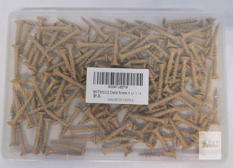 BSTMGGJ Deck Screws #8 x 1-1/4 in, Steel, Tan Coated, 100 Pcs, New, X004TJ6ZY9