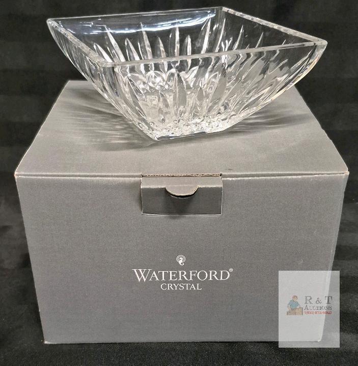 Waterford Lismore Crystal Champagne Coaster, Model 116364, 6" Square, with Original Box