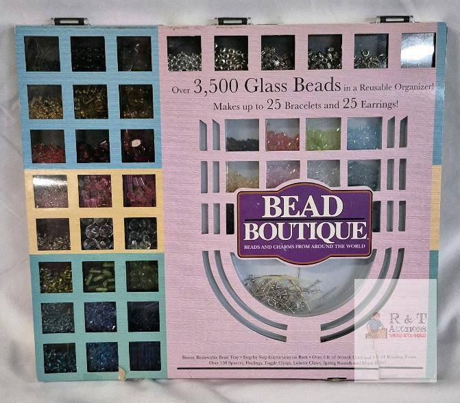 Bead Boutique 3,500+ Glass Bead Jewelry Kit, Multi-Color, Organizer, Findings, Instructions, M-10002