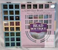 Bead Boutique 3,500+ Glass Bead Jewelry Kit, Multi-Color, Organizer, Findings, Instructions, M-10002