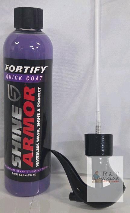 Shine Armor Fortify Quick Coat 8oz Waterless Wash & Ceramic Spray, Purple, Spray Nozzle, 25101