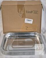 NEW Widecook 10-Pack Stainless Steel Small Animal Feeding Trays 10"x7" Stackable X004U2K84X