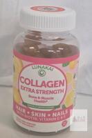 Lunakai Collagen Extra Strength Gummies Lemon Flavor, 60ct, 200mg Collagen, Biotin, Vitamins C & E