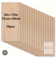 10 Basswood Craft Sheets, 6"x12"x1/8", Unfinished, X004R2GNYF, Made in China