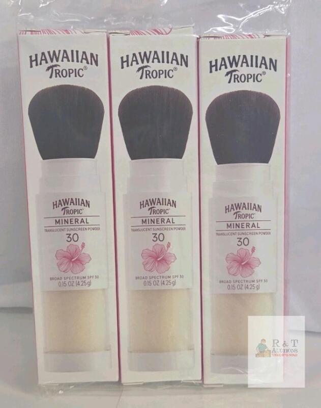 3 NEW Hawaiian Tropic Mineral Translucent Sunscreen Powder SPF 30, 0.15 oz, 3-Pack, Exp 07/26, New