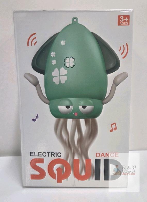 NEW Electric Dancing Squid Toy KUNSE, Yellow, Motion Sensor, Lights, Music, Ages 3+, Model X004R24QMV