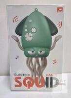 NEW Electric Dancing Squid Toy KUNSE, Yellow, Motion Sensor, Lights, Music, Ages 3+, Model X004R24QMV