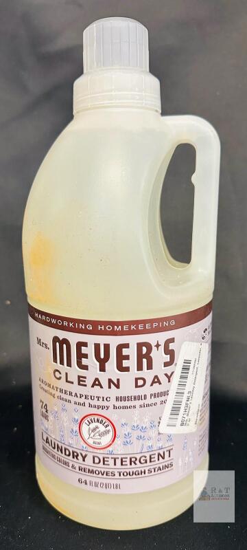 NEW Mrs. Meyer's Clean Day Laundry Detergent, Lavender, 64 fl oz (1.8L), 74 Loads, UPC 808124145313