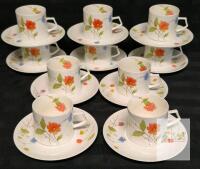 Mikasa Just Flowers A4-182 Bone China Cup & Saucers, Made in Japan