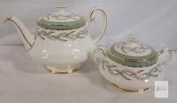Paragon Fine Bone China Teapot and Sugar Bowl Set, Kensington Pattern, Circa 1930s