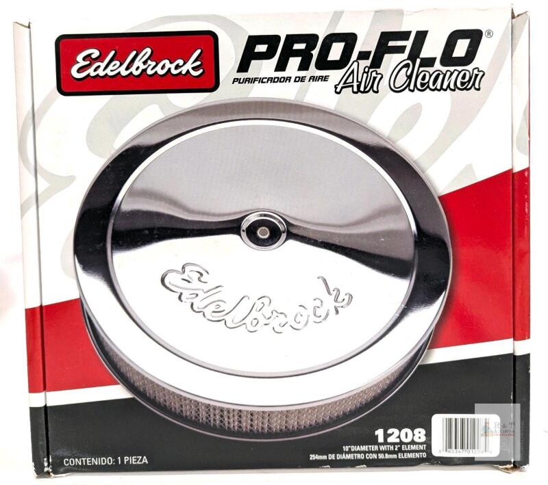New Edelbrock 1208 Pro-Flo Air Cleaner, 19" Diameter With 2" Element