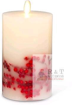 New Abbott Collection Reallite Berry LED Candle 3.5" &times; 6" Tall