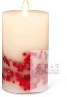 New Abbott Collection Reallite Berry LED Candle 3.5" &times; 6" Tall