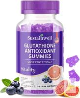 New Liposomal Glutathione Supplement, 500 mg Per Serving Pure L Glutathione, Phospholipid Complex, High Absorption Antioxidant for Anti-Aging Skin Brightening Detox, Non GMO 60 Vegan Gummies EXP 08/09/2027