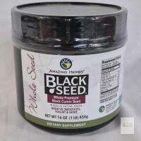 Amazing Herbs Black Seed Whole Premium Black Cumin Seed 16oz (454g) NON-GMO, Lot FH0724251
