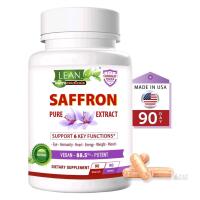 New Lean Nutraceuticals Saffron Pure Extract 88.5mg 90 Vegan Capsules, Exp 05/2028,