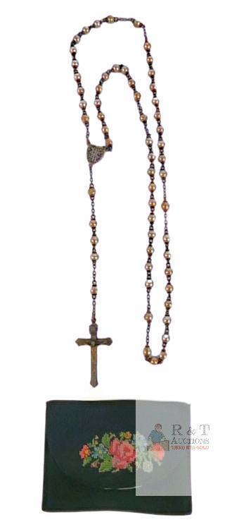 Vintage Sterling Silver Catholic Rosary w/Beads