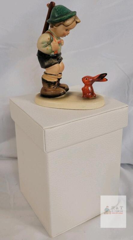 Goebel Hummel Friends 6/0 Figurine, 4" Hand-Painted Porcelain, Germany, Blue V/Bee Backstamp