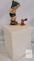 Goebel Hummel Friends 6/0 Figurine, 4" Hand-Painted Porcelain, Germany, Blue V/Bee Backstamp